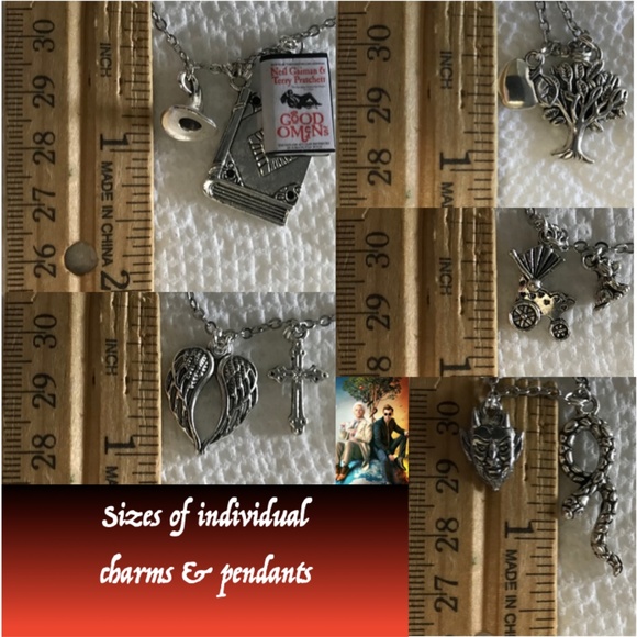 Good Omens Neil Gaiman Terry Pratchett Handmade Literature Necklace, Book Cover - Picture 14 of 16